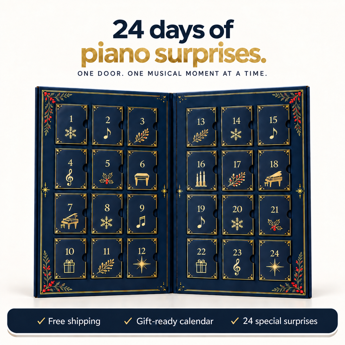 24 days of piano surprises - Piano Advent Calendar